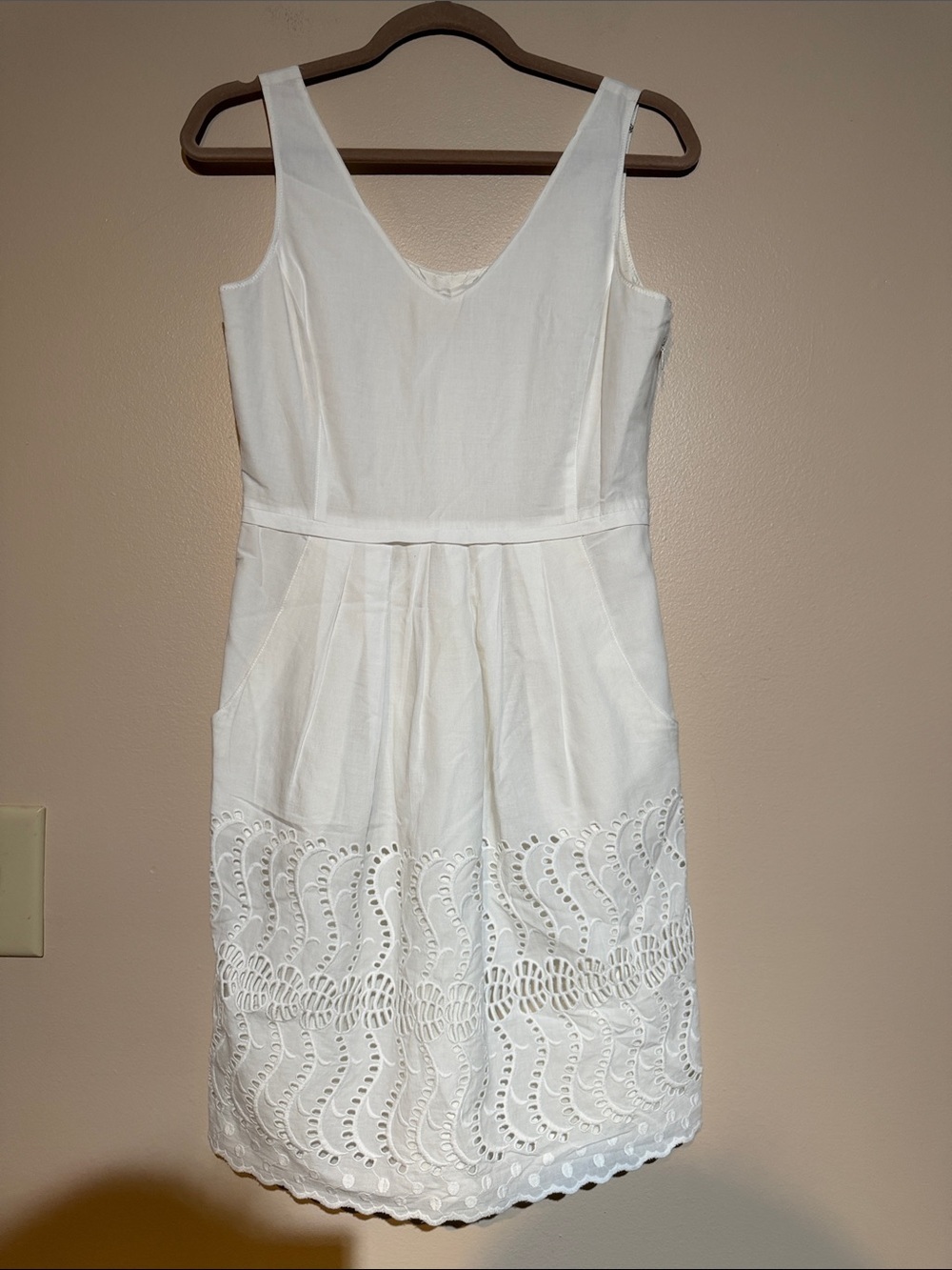 J. Crew White Eyelet Midi Dress